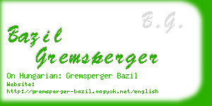 bazil gremsperger business card